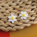 Japanese Cherry Hua Daisy Flower Resin Earrings DIY Accessories