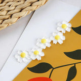Japanese Cherry Hua Daisy Flower Resin Earrings DIY Accessories