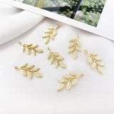 Alloy Leaf Pendant Earrings DIY Key Chain Material