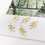Alloy Leaf Pendant Earrings DIY Key Chain Material