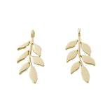 Alloy Leaf Pendant Earrings DIY Key Chain Material
