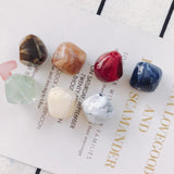 4 Pcs Natural Stone Hair Decorative Earrings Pendant Set