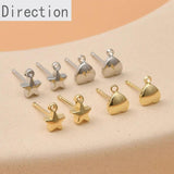 14k Small Love Star Earrings DIY Jewelry Accessories