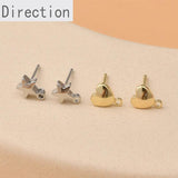 14k Small Love Star Earrings DIY Jewelry Accessories