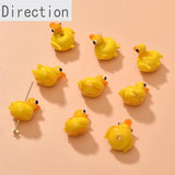 Hand-Made Yellow Duck Beaded Pendant for DIY Jewelry