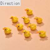 Hand-Made Yellow Duck Beaded Pendant for DIY Jewelry