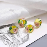 Yellow Flower Dried Plant Beaded Loose Beads DIY Accessory