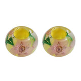 Yellow Flower Dried Plant Beaded Loose Beads DIY Accessory