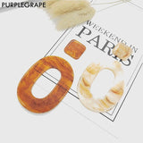 Acrylic Amber Round Diy Earrings 4pcs
