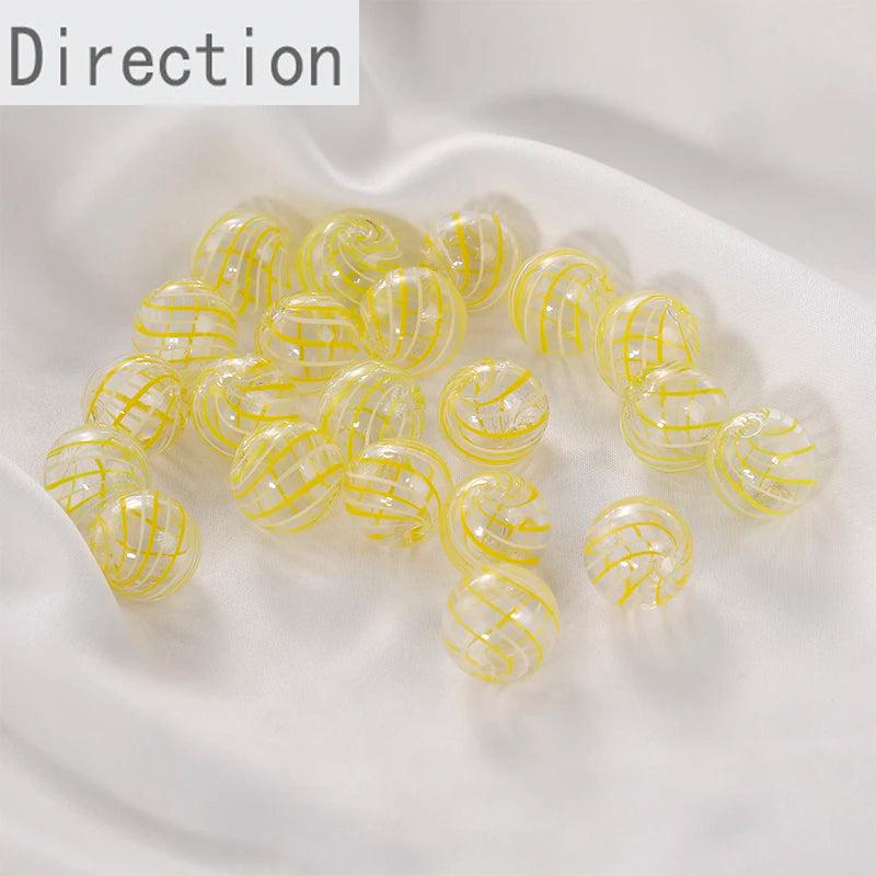 Hand-Painted Glass Beads DIY Jewelry Making Accessories