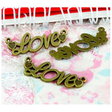 30Pcs Antique Bronze Love Connection Charms Pendant 35*12MM