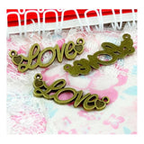 30Pcs Antique Bronze Love Connection Charms Pendant 35*12MM