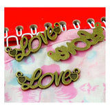 30Pcs Antique Bronze Love Connection Charms Pendant 35*12MM