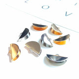 PurpleGrape DIY Earrings Material Alloy Semi-Circular Clips, Pack of 10