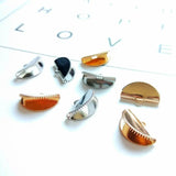 PurpleGrape DIY Earrings Material Alloy Semi-Circular Clips, Pack of 10