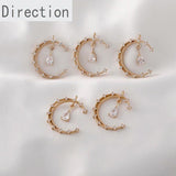 Moon Water Drop Zircon Pendant DIY Necklace Material
