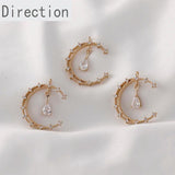 Moon Water Drop Zircon Pendant DIY Necklace Material