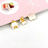 Cartoon Cat Monkey Corgi Panda DIY Earring Key Chain Jewelry