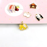 Cartoon Cat Monkey Corgi Panda DIY Earring Key Chain Jewelry