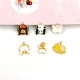 Cartoon Cat Monkey Corgi Panda DIY Earring Key Chain Jewelry