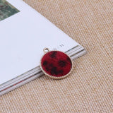 Leopard Print Water Mane Stud Earrings 10pcs