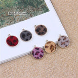 Leopard Print Water Mane Stud Earrings 10pcs