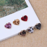 Leopard Print Water Mane Stud Earrings 10pcs