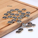 Double-Sided Alloy English Letter Tag Bracelet Pendant Material 10pcs