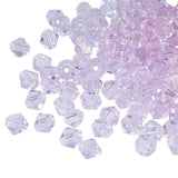 50pcs 6mm Faceted Crystal Glass Beads Spacer DIY Jewelry Making Accessories