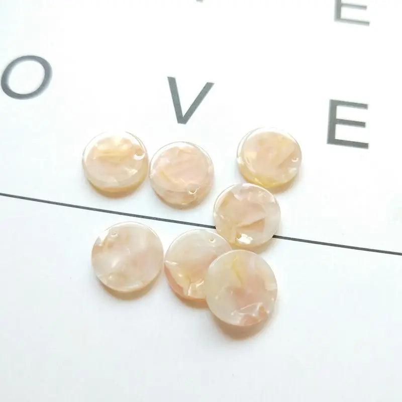 Japanese & Acrylic 15mm Marble Pendant Earrings DIY 10 Pack