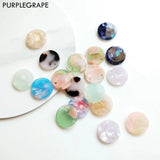 Japanese & Acrylic 15mm Marble Pendant Earrings DIY 10 Pack