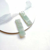 PURPLEGRAPE Minimalist acetate strip pendant earrings
