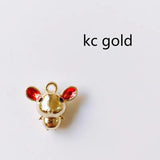 Mouse Shape Eardrop Pendant Charms DIY Jewelry Component 6pcs
