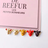 Mouse Shape Eardrop Pendant Charms DIY Jewelry Component 6pcs