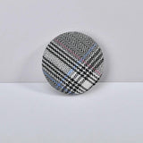 Retro Plaid Fabric Button Earrings DIY Material