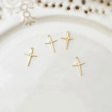 18K Micro Zircon Cross Pendant Christian Jewelry