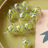 Yellow Water Drop Glass Beads Earrings DIY Accessory Materials