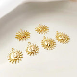 18K Gold-Clad Exaggerated Sun God Moon Pendant DIY Hip-Hop Necklace