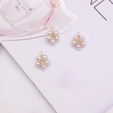 Gold-Plated Pearl Pendant for DIY Earrings