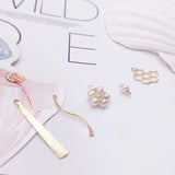 Gold-Plated Pearl Pendant for DIY Earrings