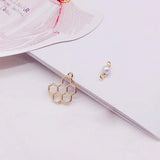 Gold-Plated Pearl Pendant for DIY Earrings