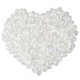50pcs Electroplated Faceted Crystal Glass Round Loose Spacer Beads