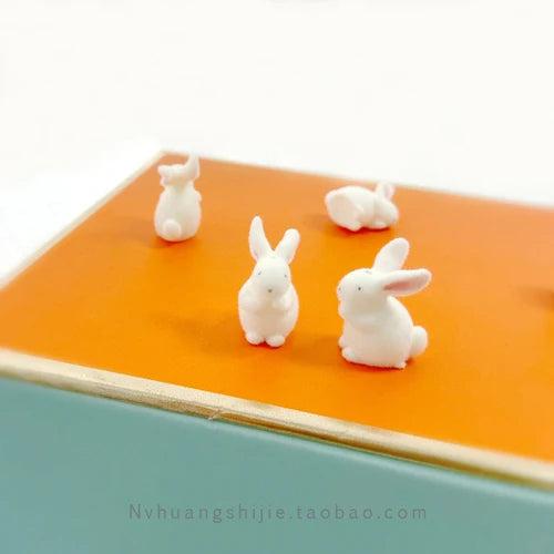 Velvet Bear Jade Rabbit DIY Girl Earrings Material 4pcs