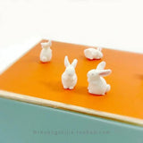 Velvet Bear Jade Rabbit DIY Girl Earrings Material 4pcs