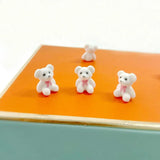 Velvet Bear Jade Rabbit DIY Girl Earrings Material 4pcs