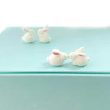 Velvet Bear Jade Rabbit DIY Girl Earrings Material 4pcs