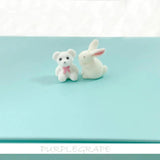Velvet Bear Jade Rabbit DIY Girl Earrings Material 4pcs
