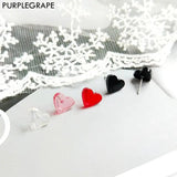 20pcs Acrylic Peach Heart Ear Needle DIY Earrings Accessories Pendant