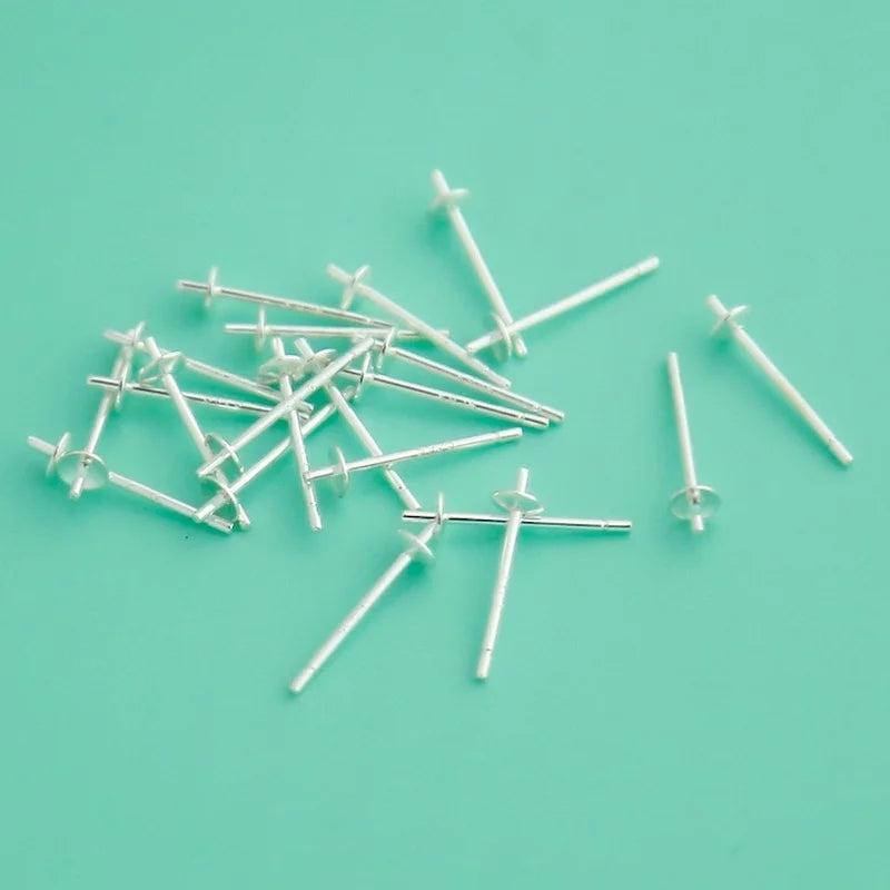 S925 Sterling Silver Earrings Cross Bowl DIY Earrings Accessories