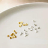 Copper Plated 18K S925 Sterling Silver Spacer Beads DIY Jewelry Accessories